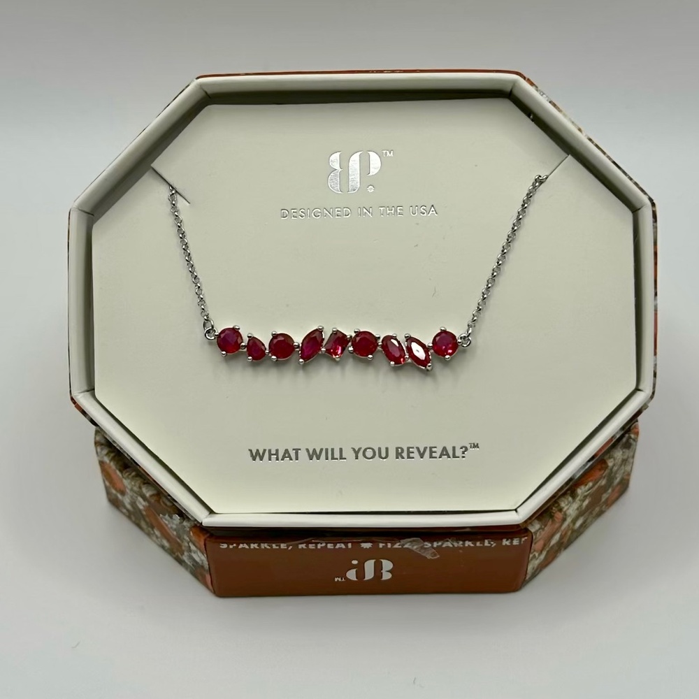 The Timeless Bar Ruby Necklace - image 1